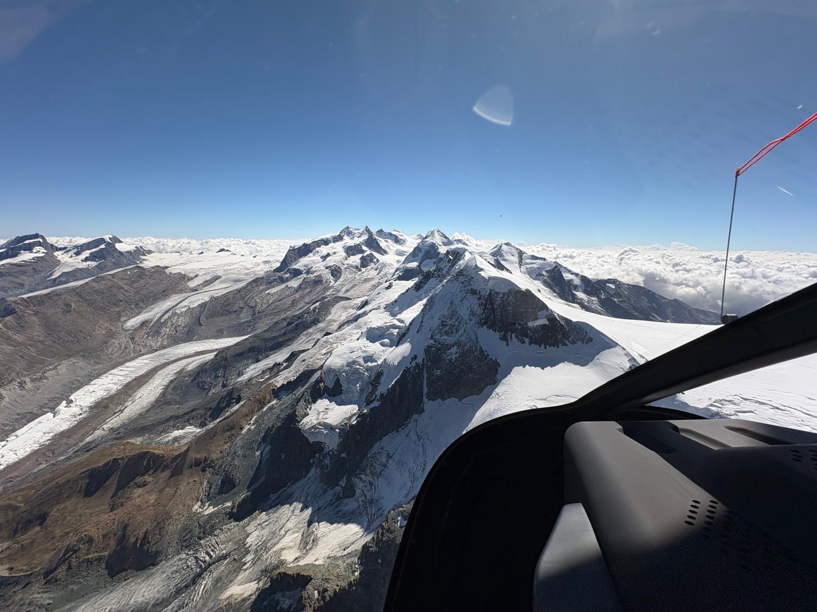 Survol en hélicoptère du Monte Rosa – Alpes suisses – Heli3000